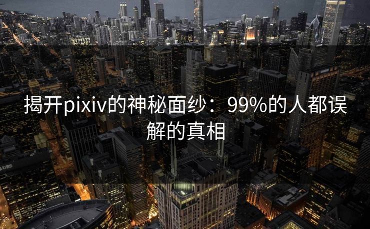 揭开pixiv的神秘面纱:99%的人都误解的真相 揭开pixiv的神秘面纱:99%的人都误解的真相