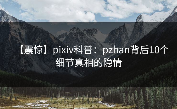 【震惊】pixiv科普：pzhan背后10个细节真相的隐情